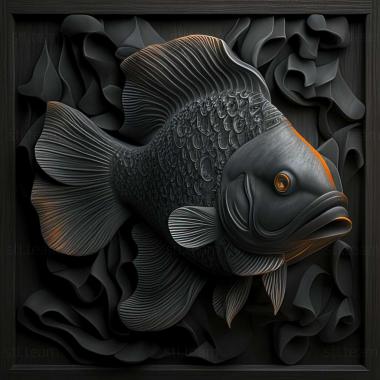 3D модель Темно-сіра риба оранда (STL)